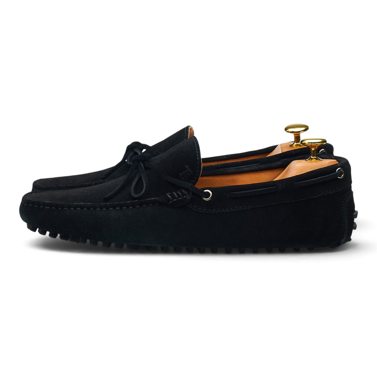 Gommino Black Suede Driving Loafers UK 8