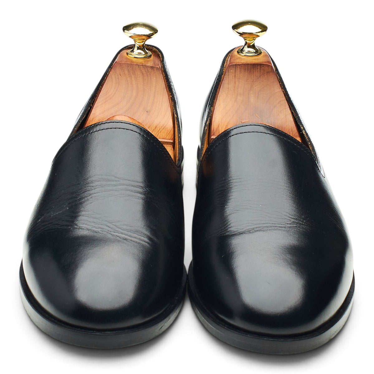'Slim' Black Leather Loafers UK 7.5 EU 41.5
