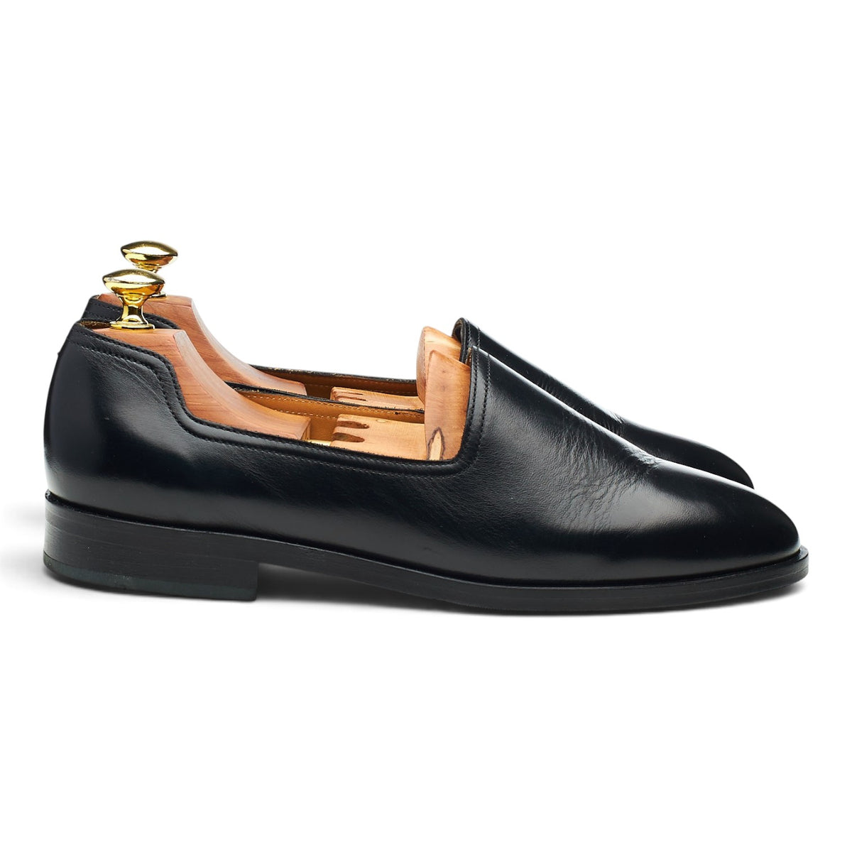 'Slim' Black Leather Loafers UK 7.5 EU 41.5