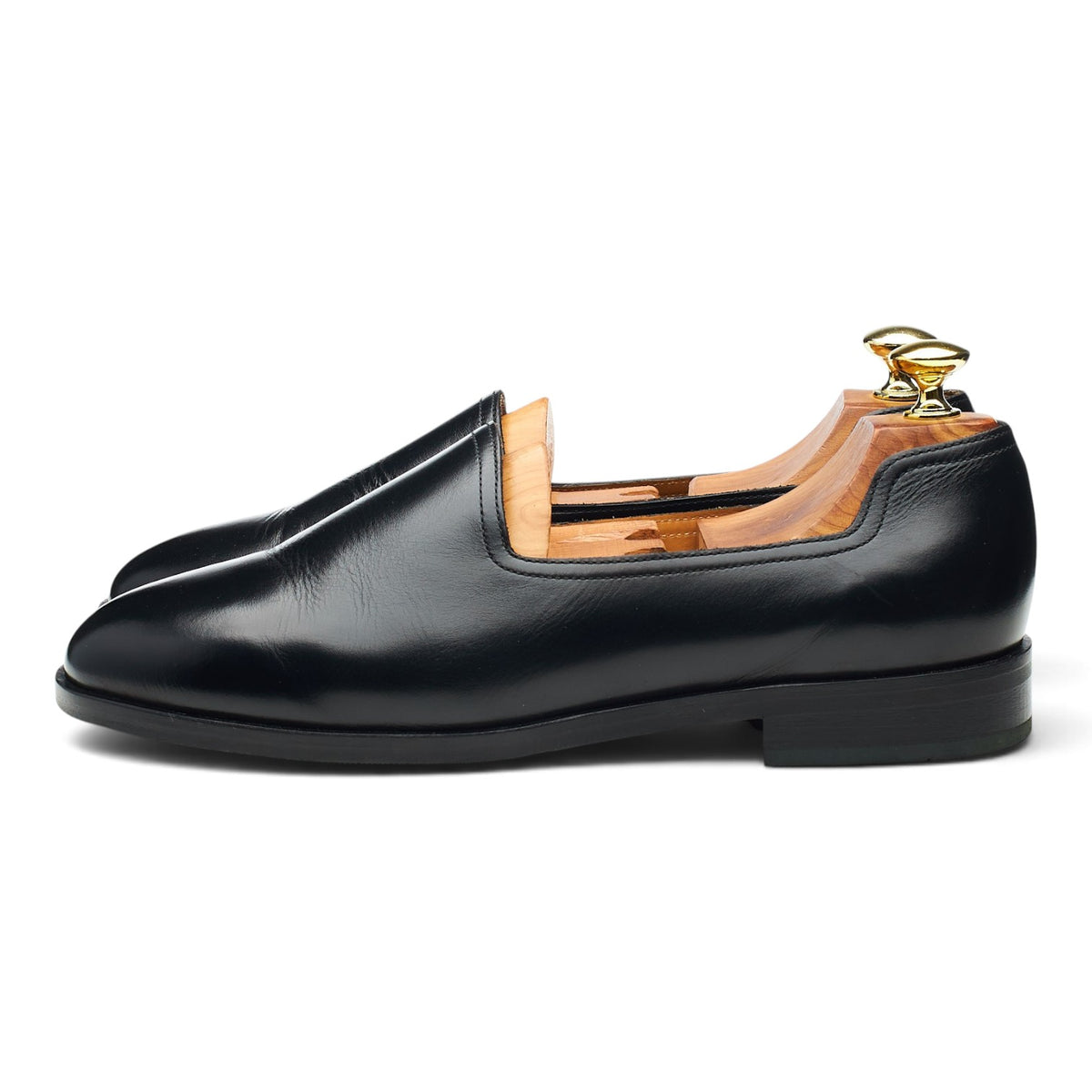 'Slim' Black Leather Loafers UK 7.5 EU 41.5