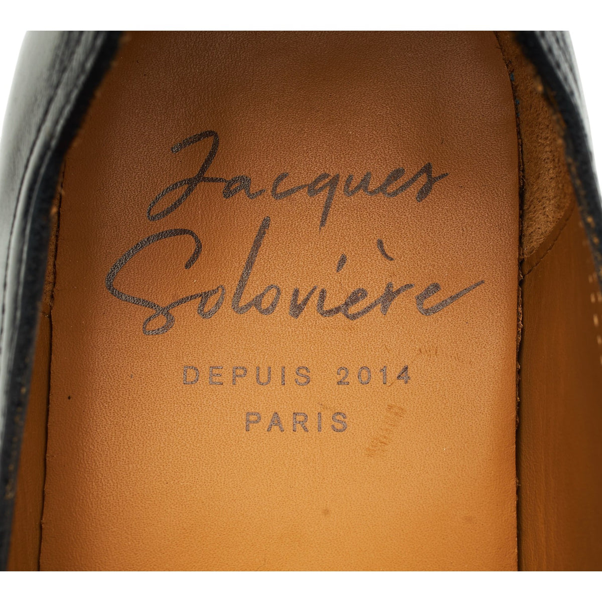 'Slim' Black Leather Loafers UK 7.5 EU 41.5