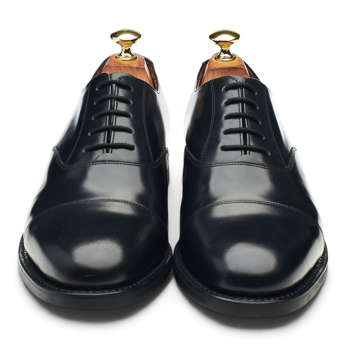 'Luton' Black Leather Oxford UK 7 F