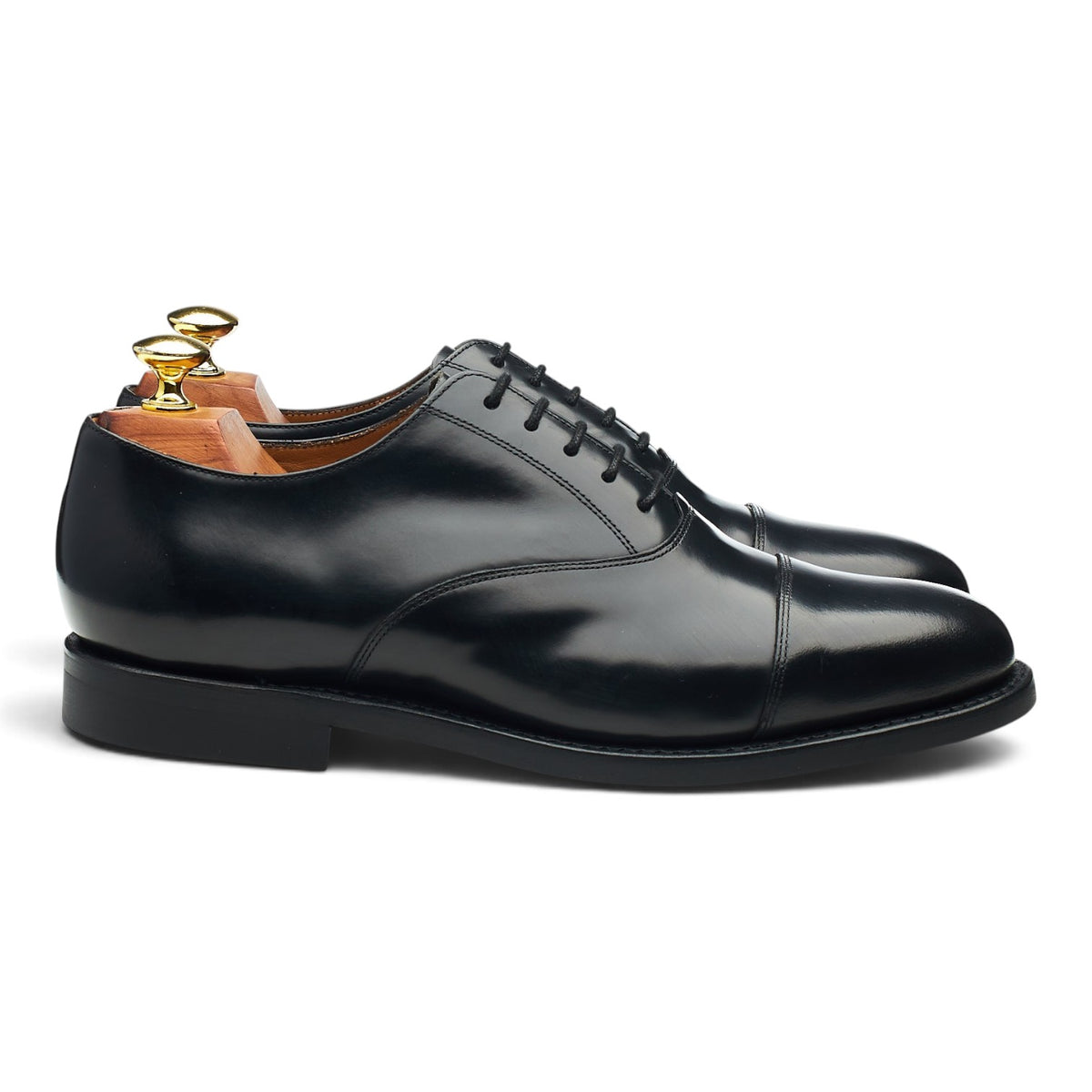 'Luton' Black Leather Oxford UK 7 F