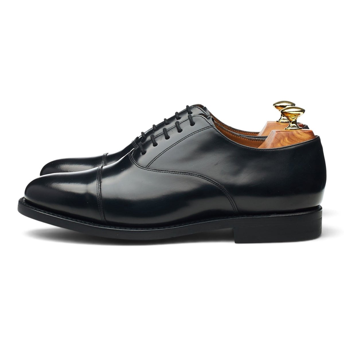 'Luton' Black Leather Oxford UK 7 F
