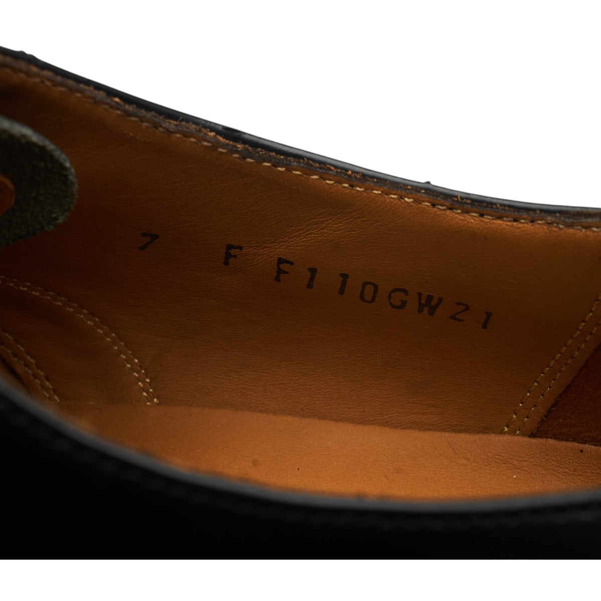 'Luton' Black Leather Oxford UK 7 F