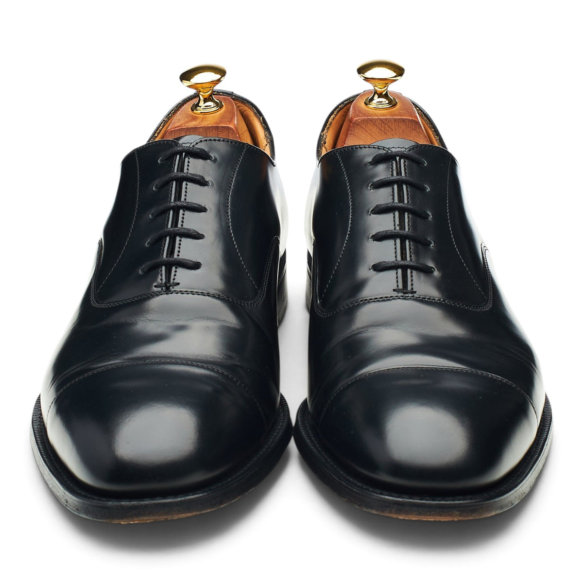 'Balmoral' Black Leather Oxford UK 10.5 F