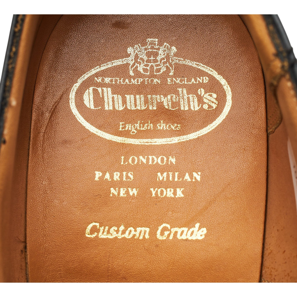 'Balmoral' Black Leather Oxford UK 10.5 F
