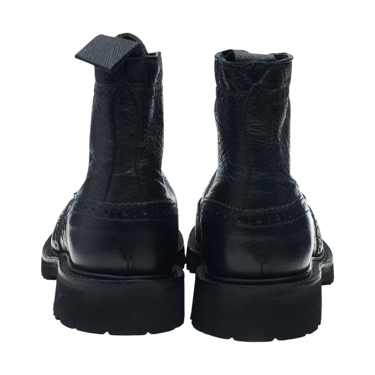 Women's 'Stephy' Black Leather Brogues Boots UK 5