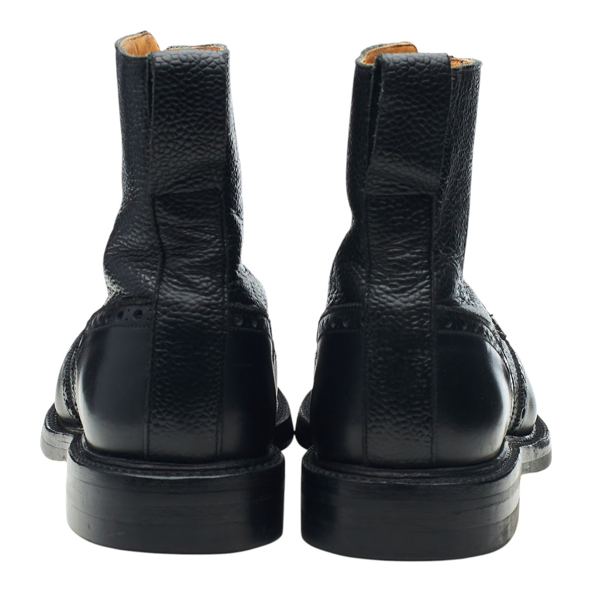 Women's 'Grace 2' Black Leather Brogue Boots UK 6 C