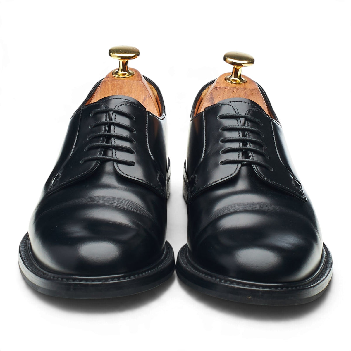 Women's 'Cindy' Black Leather Derby UK 4 EU 37