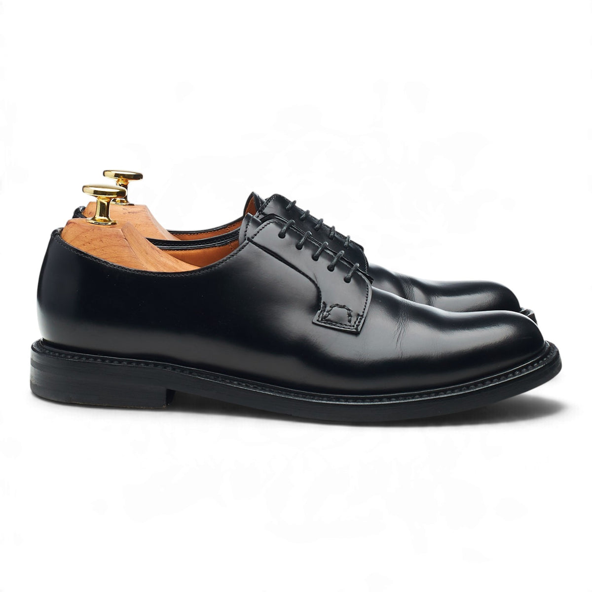 Women's 'Cindy' Black Leather Derby UK 4 EU 37