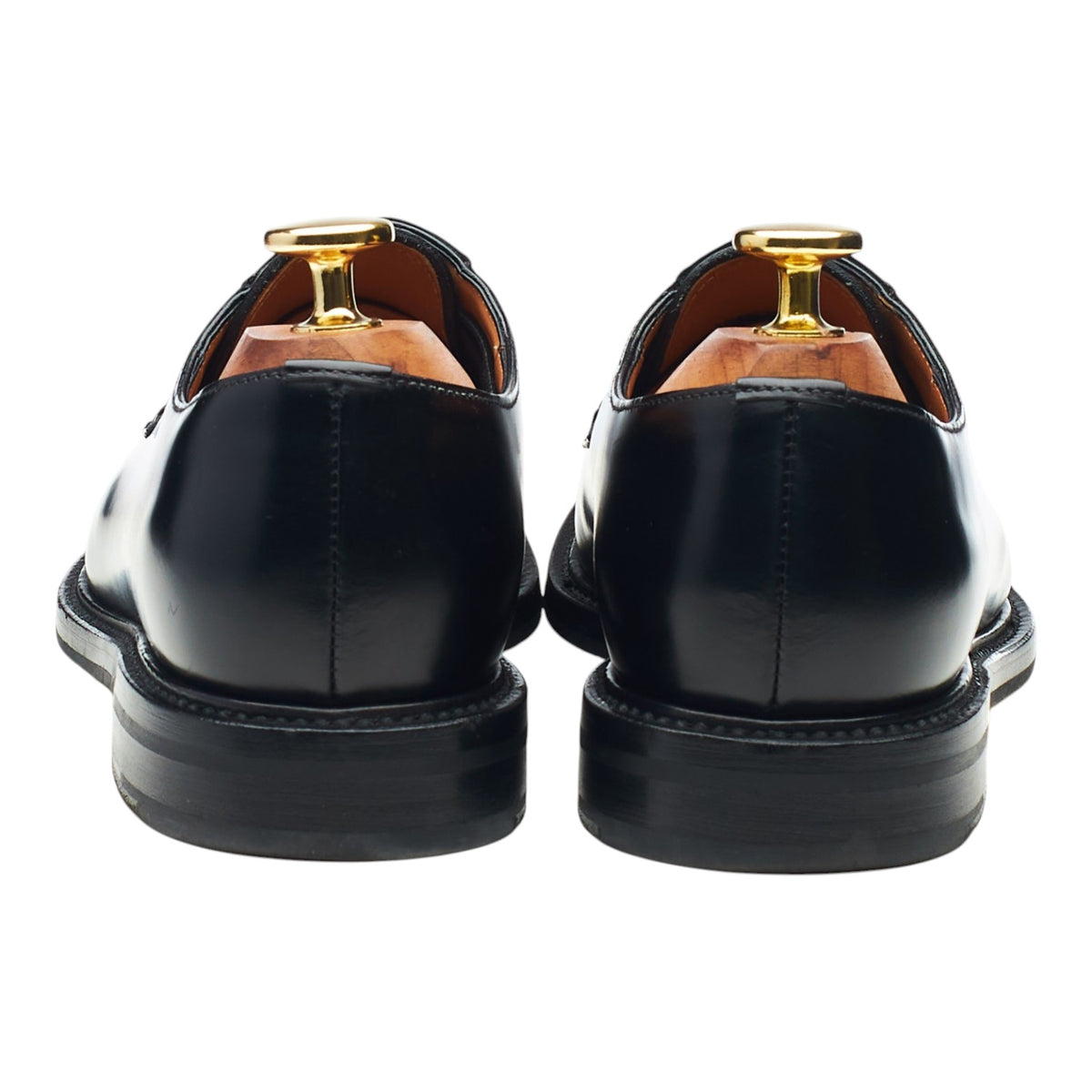 Women's 'Cindy' Black Leather Derby UK 4 EU 37