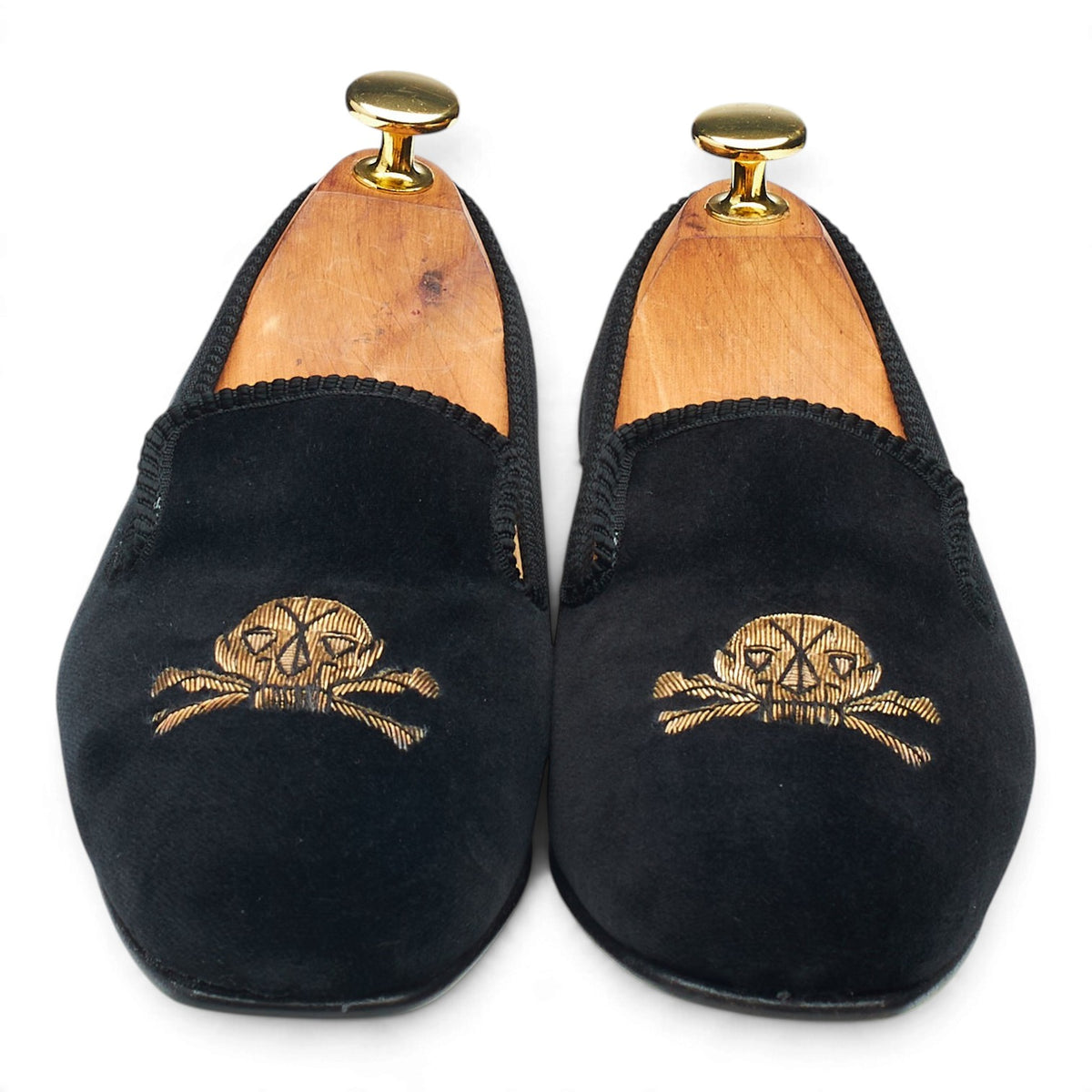 Women's Black Velvet Slippers UK 3.5