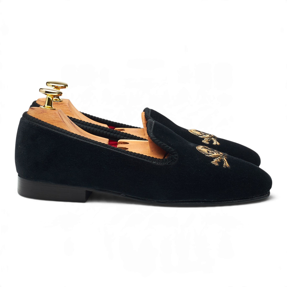 Women's Black Velvet Slippers UK 3.5