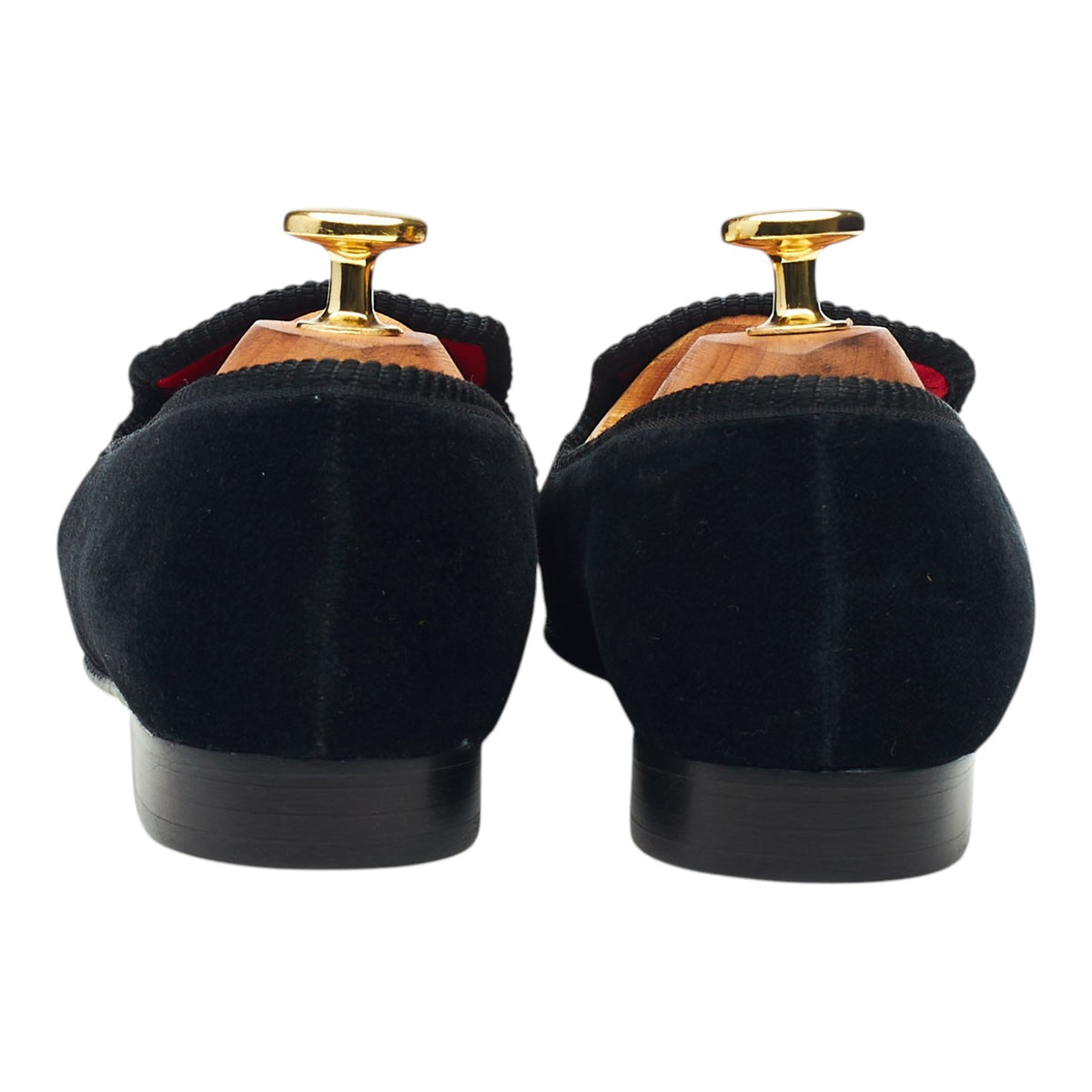 Women's Black Velvet Slippers UK 3.5