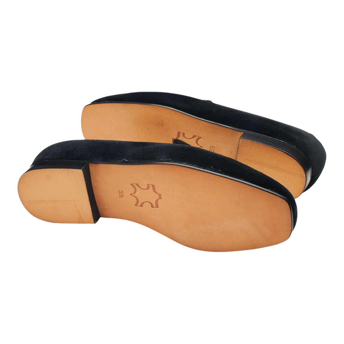 Women's Black Velvet Slippers UK 3.5