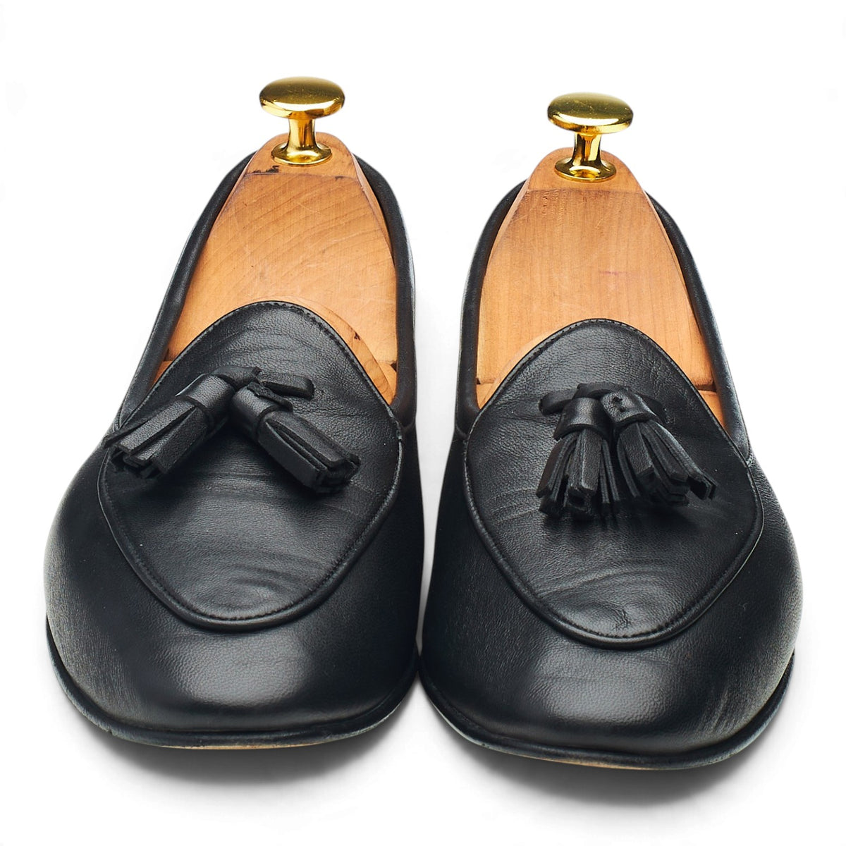 Women's 'Sagan Classic' Black Leather Tassel Loafers UK 3 / UK 3.5