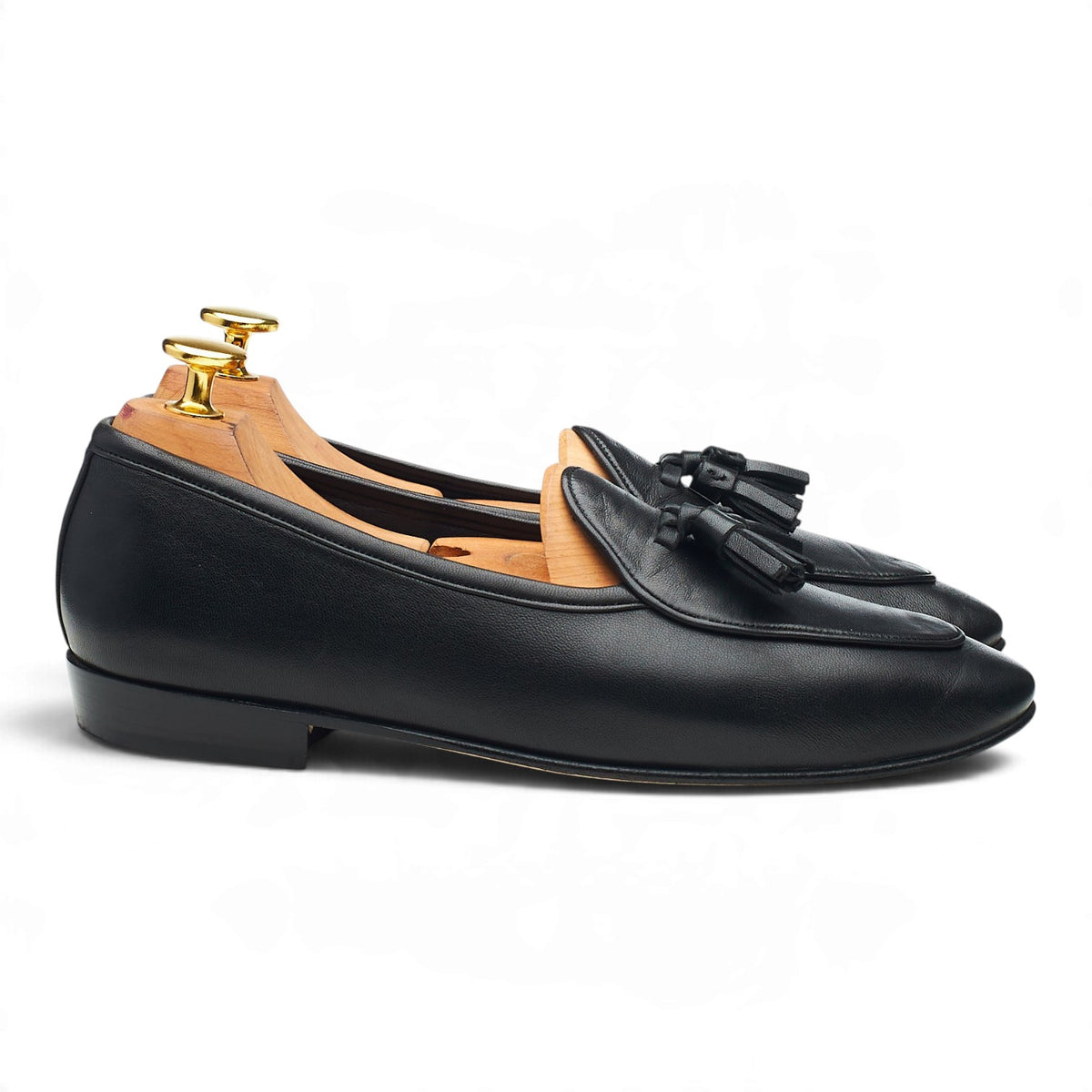 Women's 'Sagan Classic' Black Leather Tassel Loafers UK 3 / UK 3.5