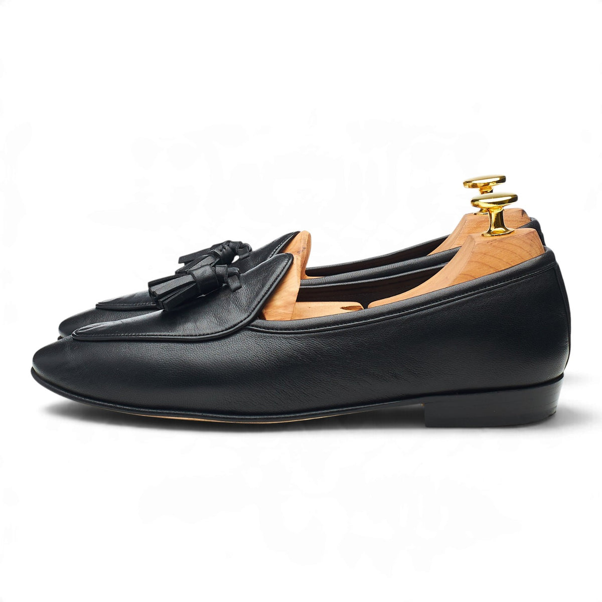 Women's 'Sagan Classic' Black Leather Tassel Loafers UK 3 / UK 3.5