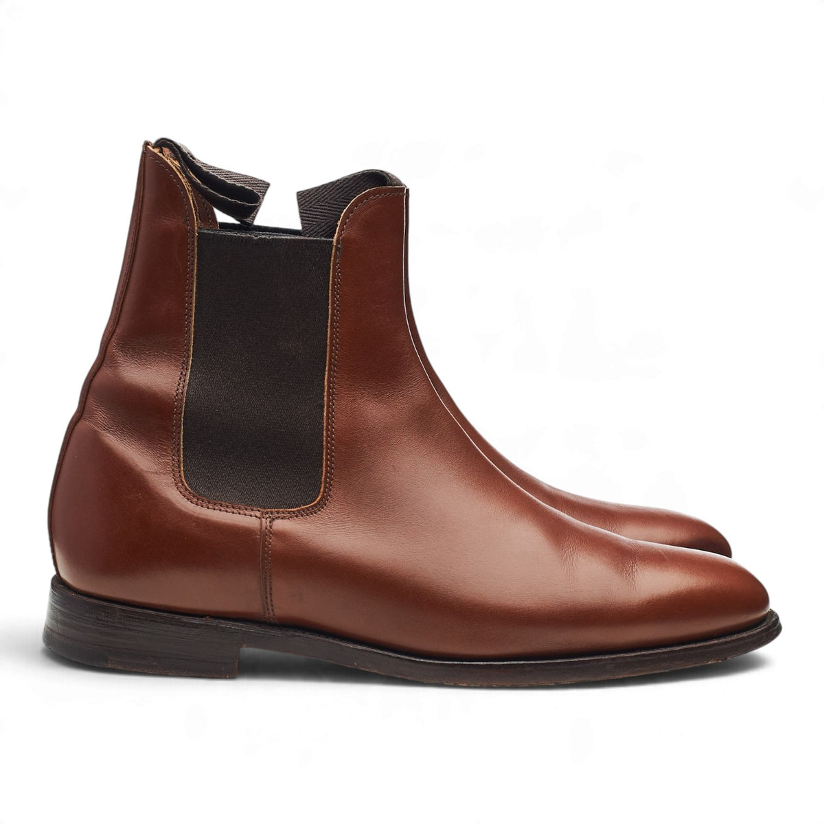 Women's Tan Brown Leather Chelsea Boots UK 8