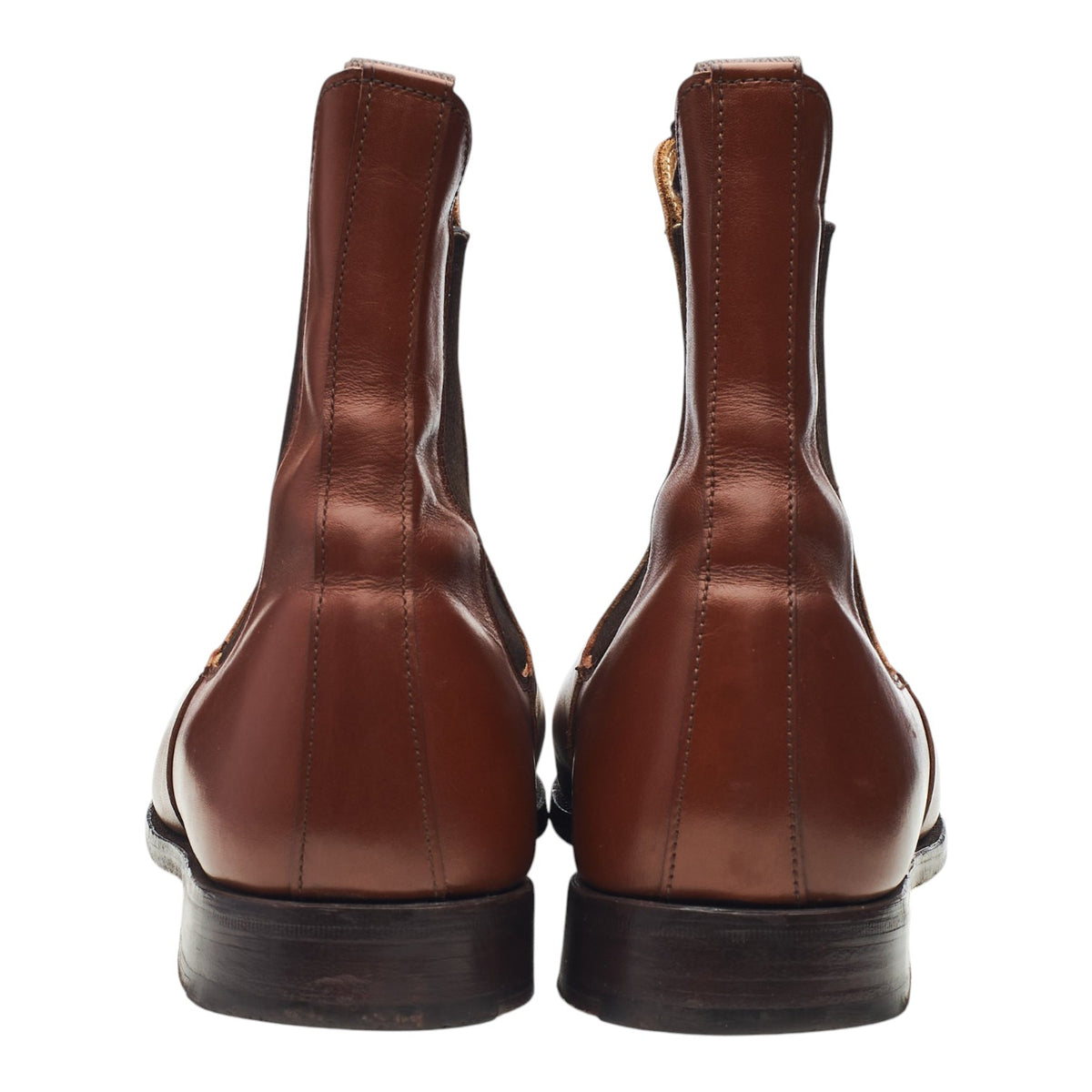 Women's Tan Brown Leather Chelsea Boots UK 8