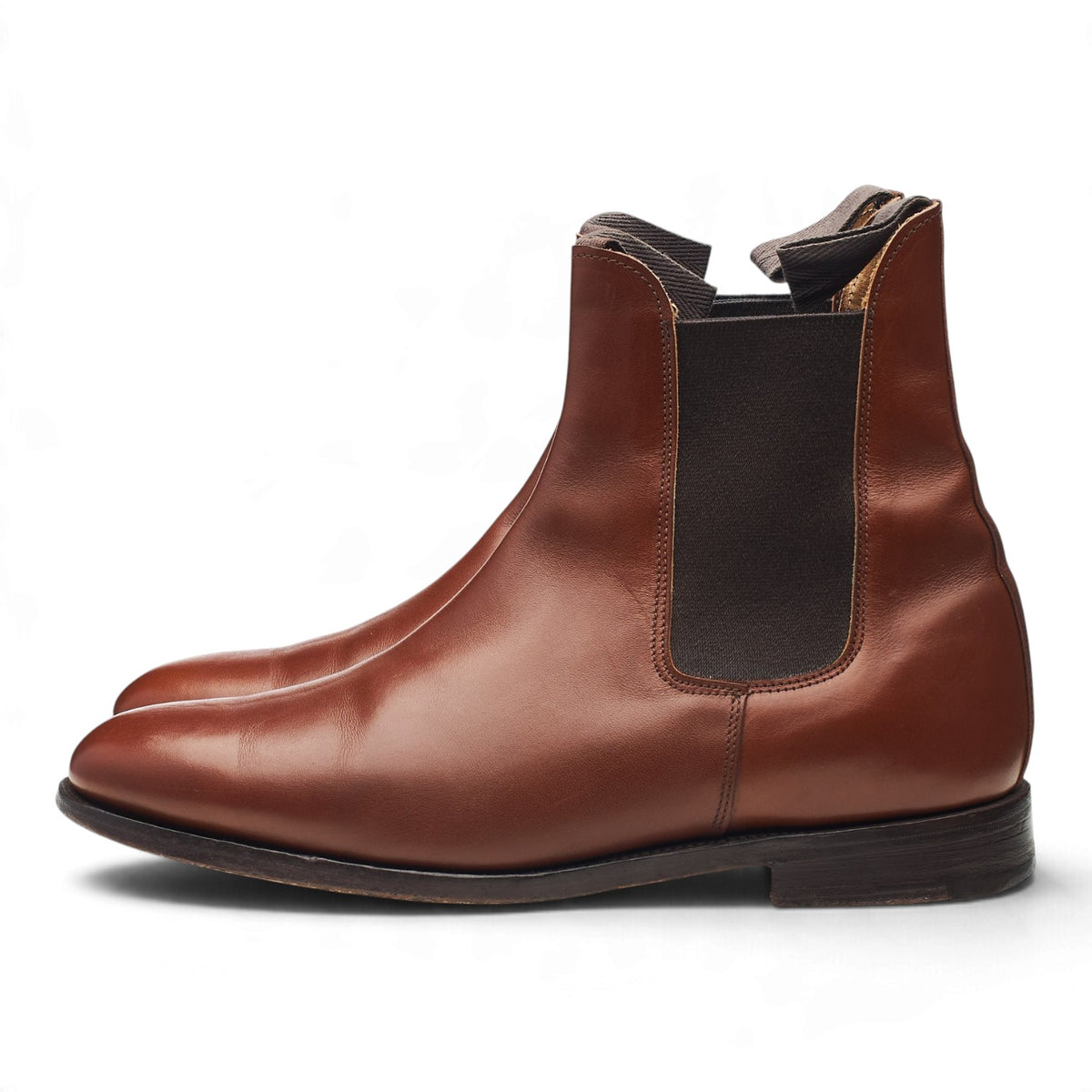 Women's Tan Brown Leather Chelsea Boots UK 8