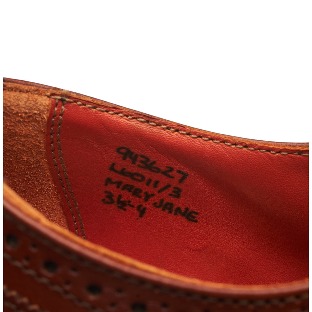 Women's 'Mary Jane' Tan Brown Leather Monk Strap Brogues UK 3.5
