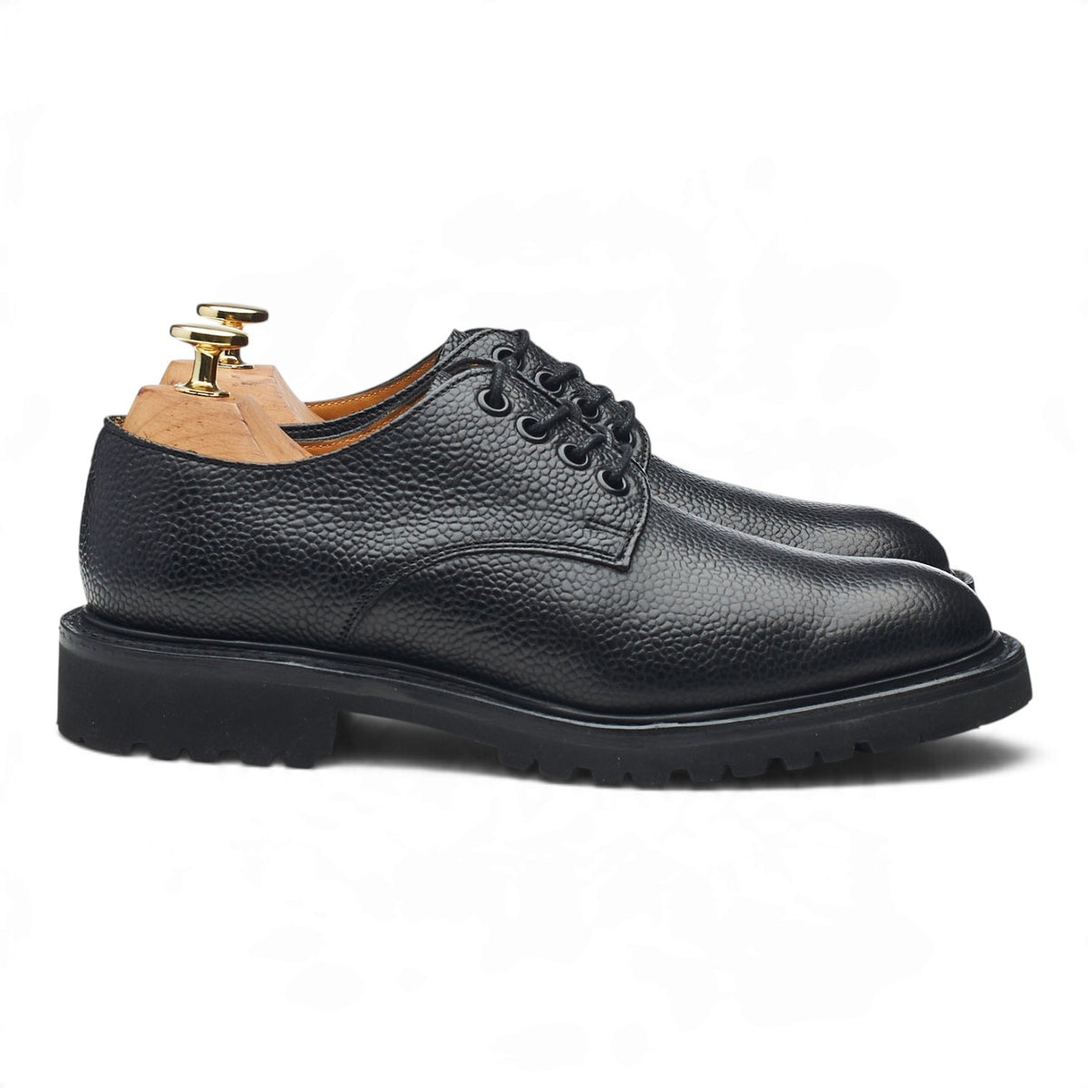 Women's 'Tova' Black Grain Leather Derby UK 3.5 D