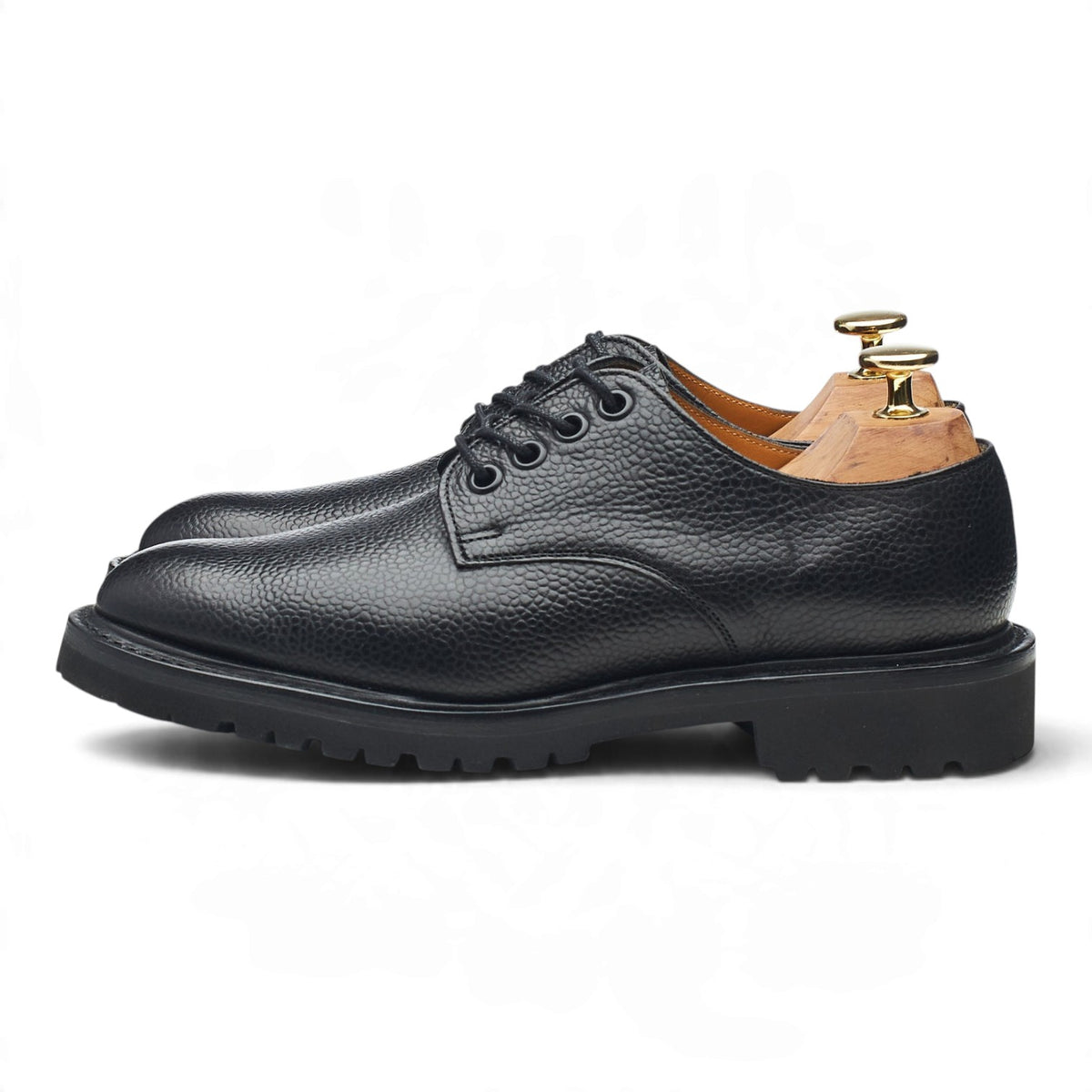 Women's 'Tova' Black Grain Leather Derby UK 3.5 D