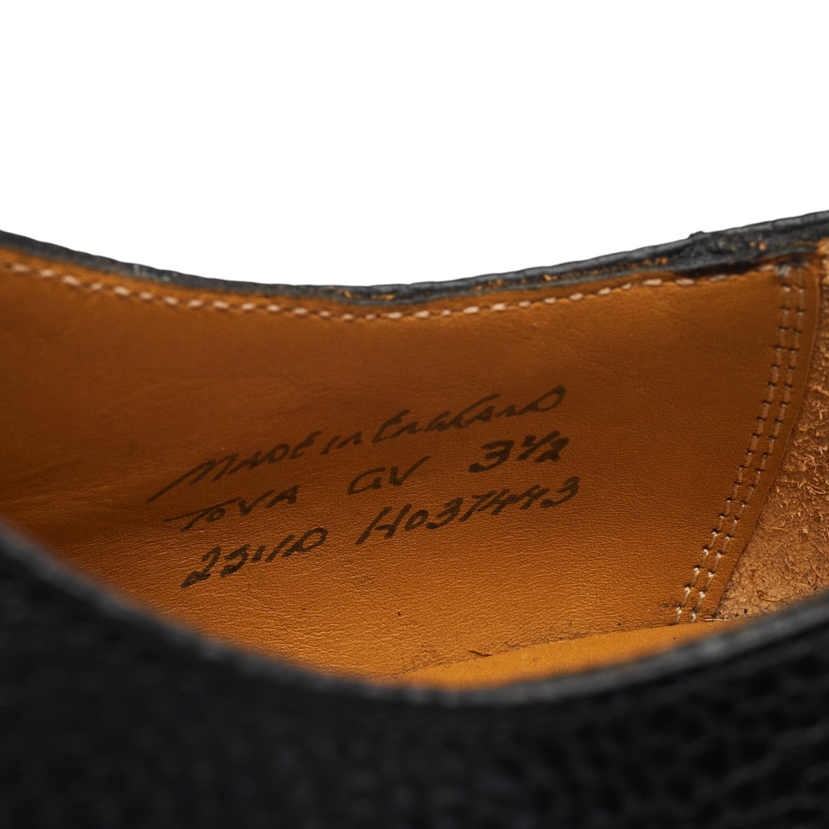 Women's 'Tova' Black Grain Leather Derby UK 3.5 D