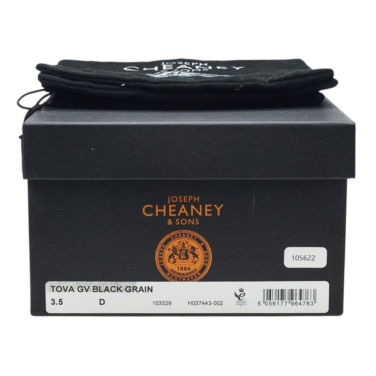 Women's 'Tova' Black Grain Leather Derby UK 3.5 D