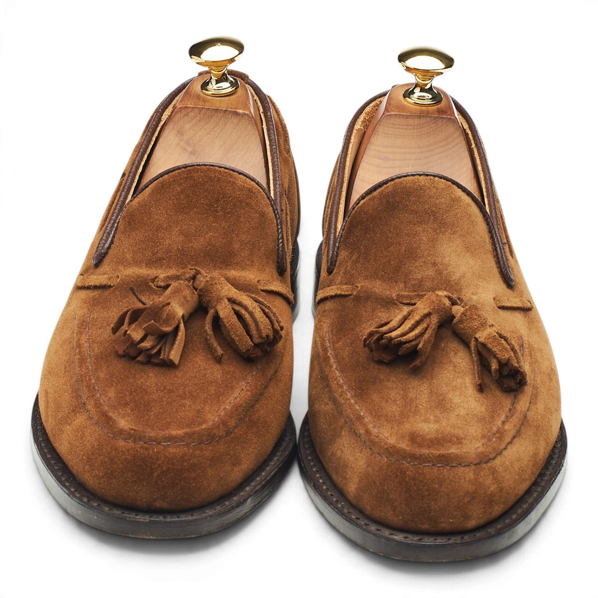 Women's 'Judy' Snuff Brown Suede Tassel Loafers UK 7