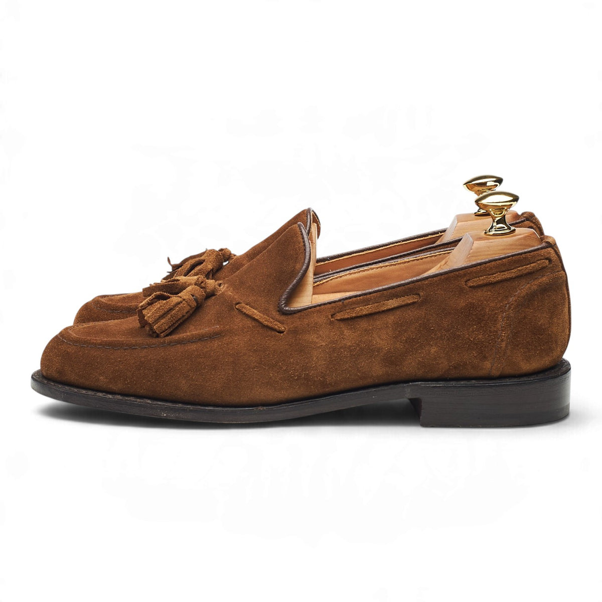 Women's 'Judy' Snuff Brown Suede Tassel Loafers UK 7