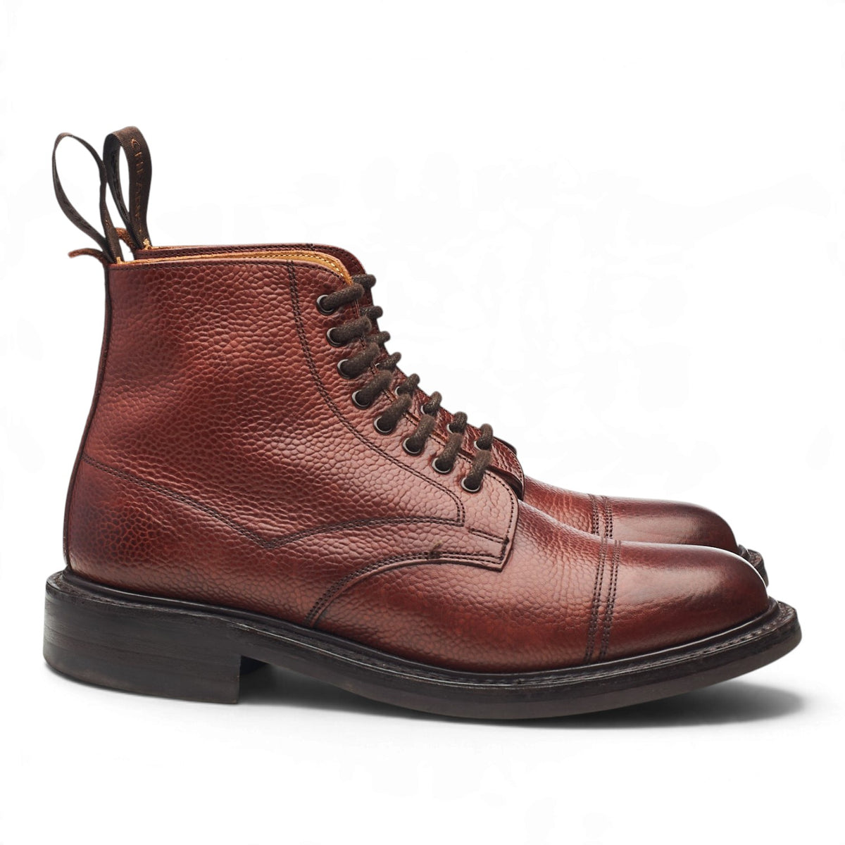 Women's 'Penhill II' Tan Brown Grain Leather Boots UK 4 D