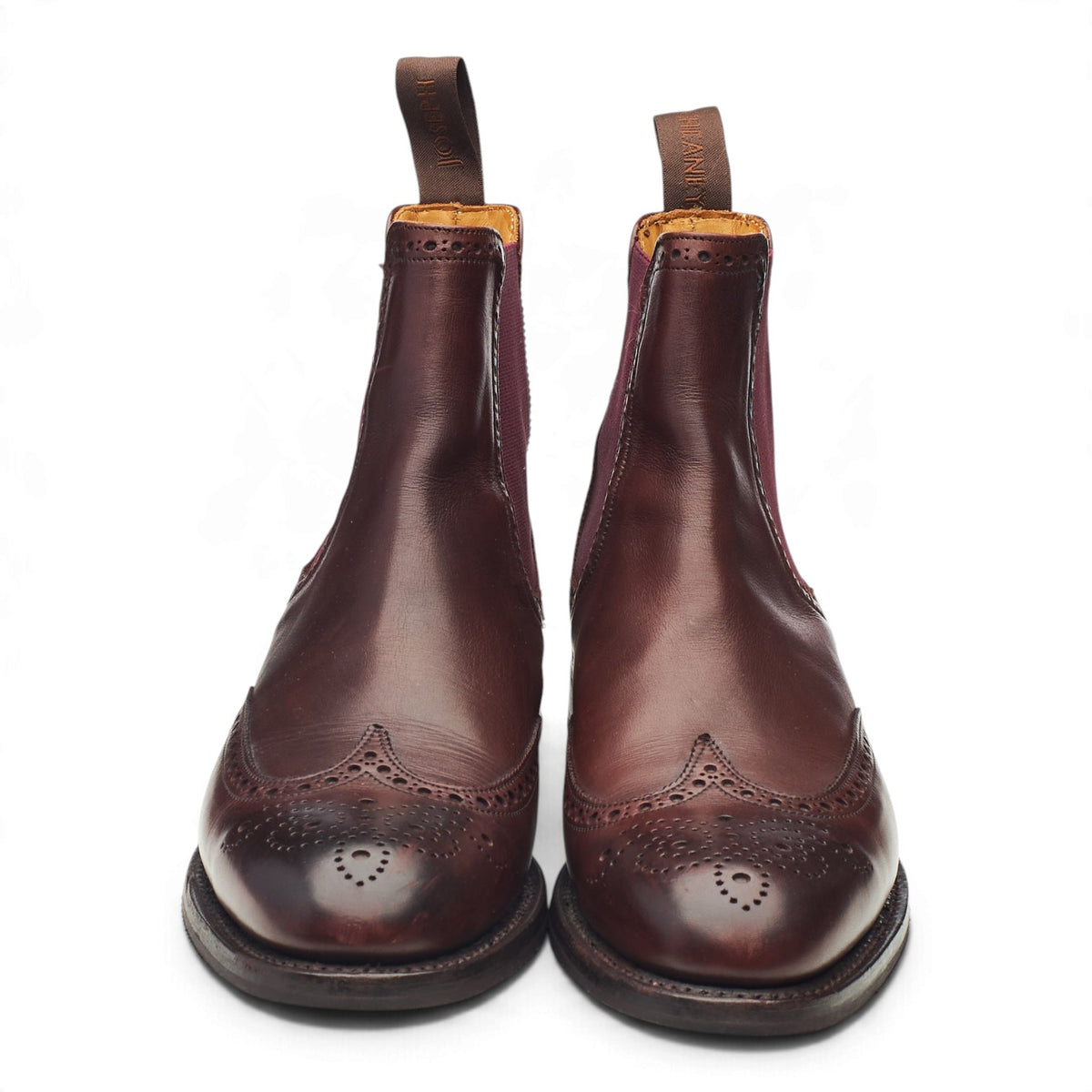 Women's 'Charlotte' Burgundy Leather Chelsea Boots UK 6 D