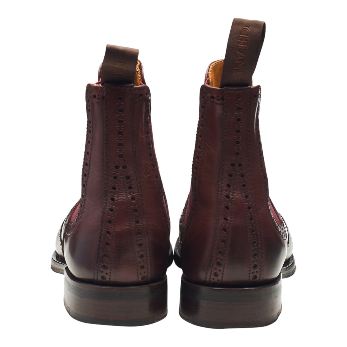 Women's 'Charlotte' Burgundy Leather Chelsea Boots UK 6 D