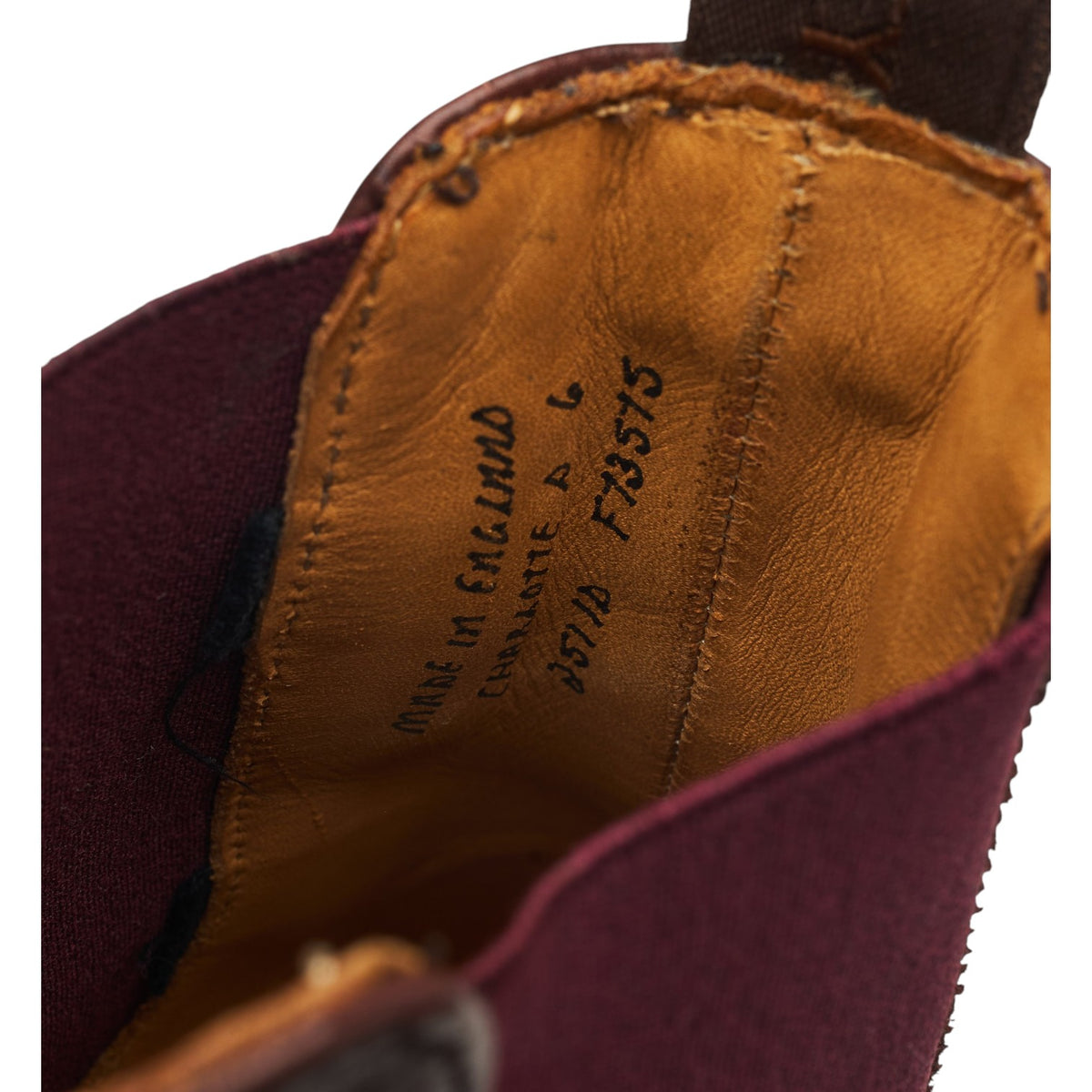 Women's 'Charlotte' Burgundy Leather Chelsea Boots UK 6 D