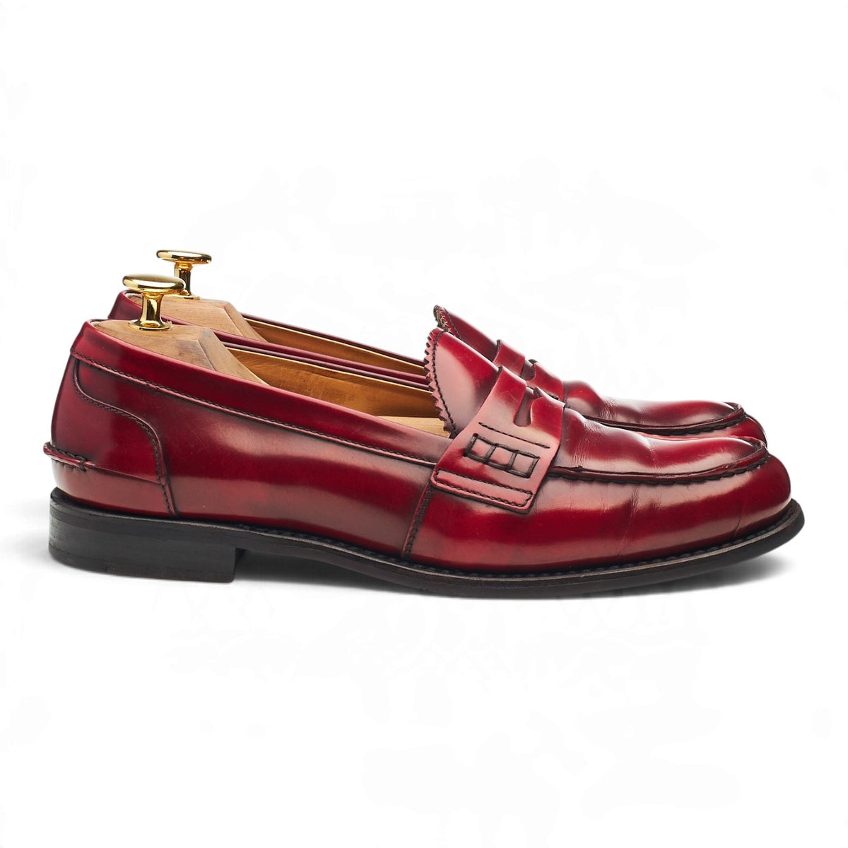 Women's 'Sally' Red Leather Loafers UK 6 EU 39