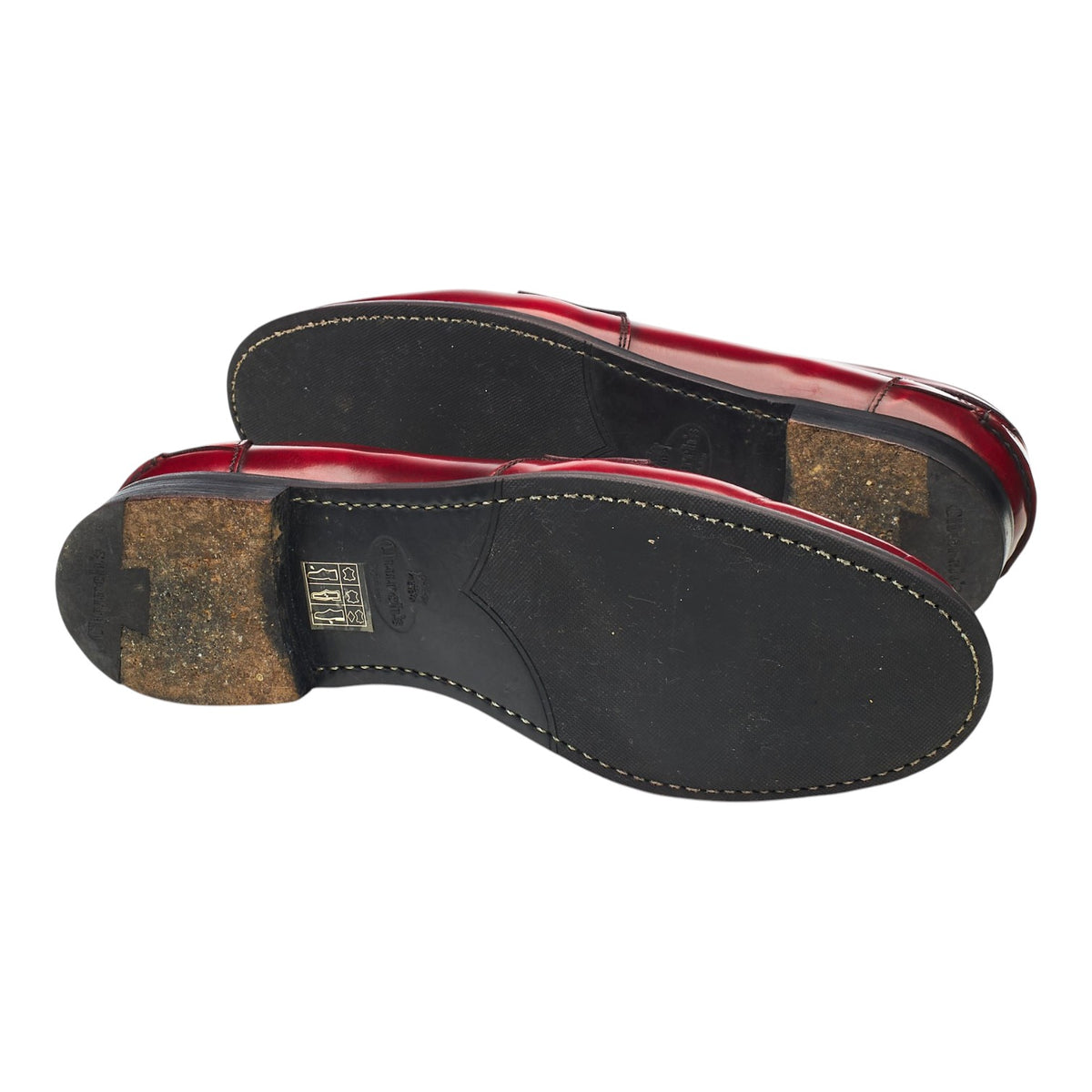 Women's 'Sally' Red Leather Loafers UK 6 EU 39