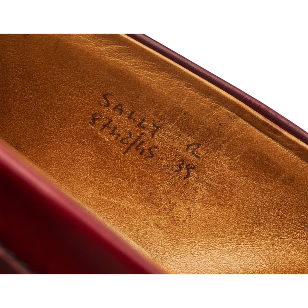 Women's 'Sally' Red Leather Loafers UK 6 EU 39