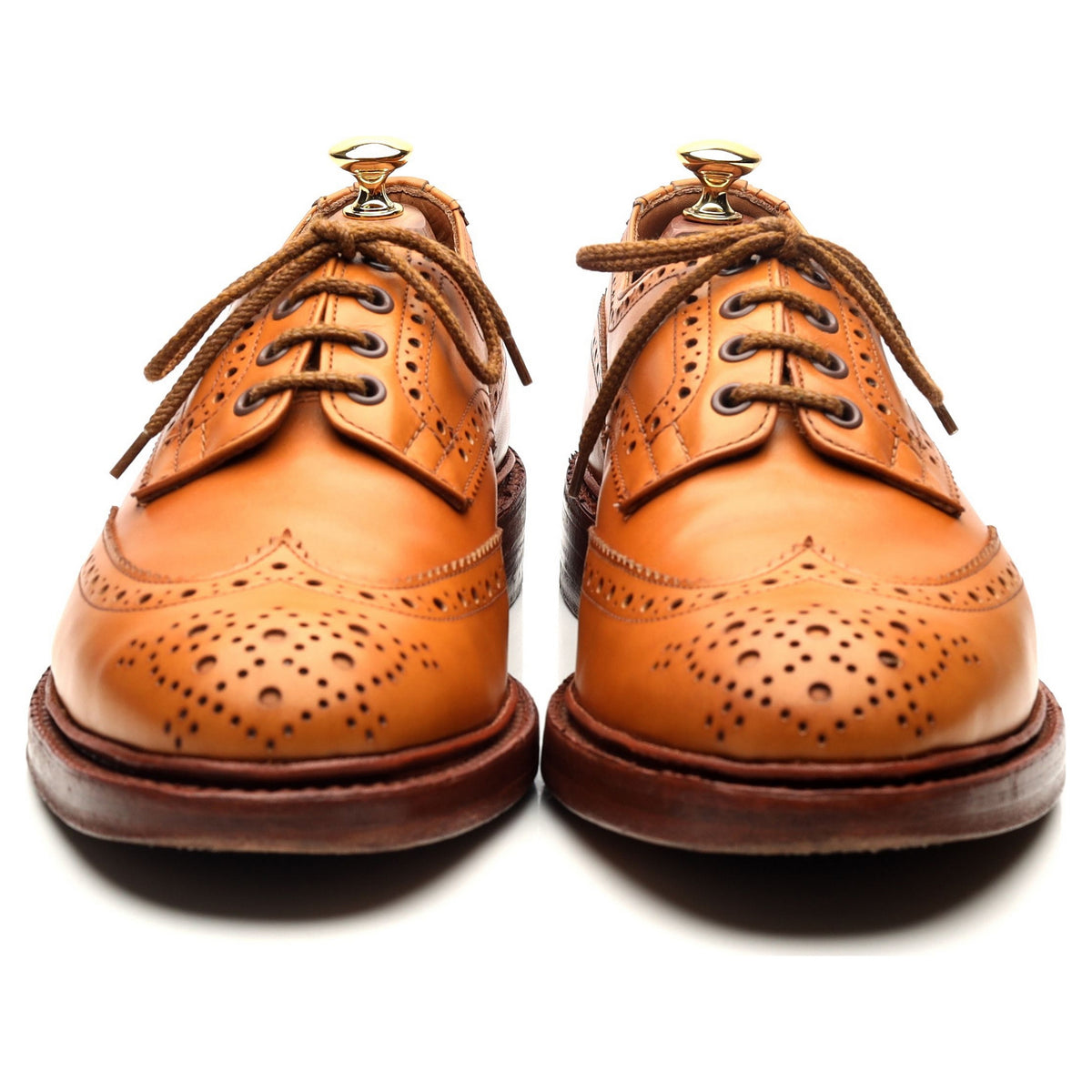 &#39;Bourton&#39; Tan Brown Leather Derby Brogues UK 9.5