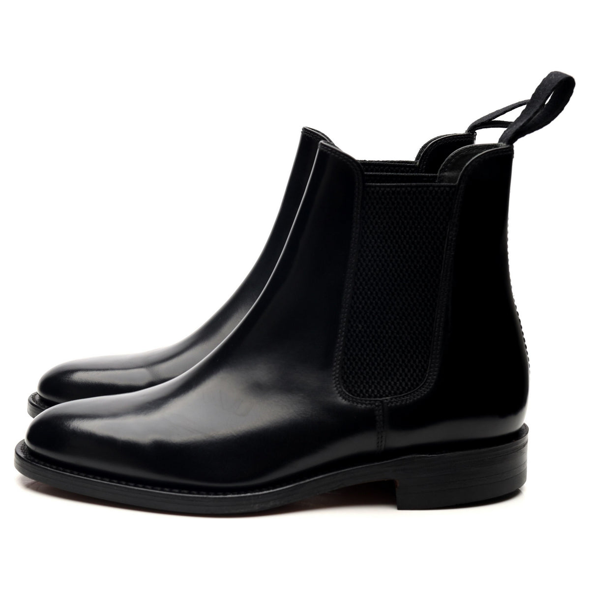 &#39;Philip&#39; Black Leather Chelsea Boots UK 6.5