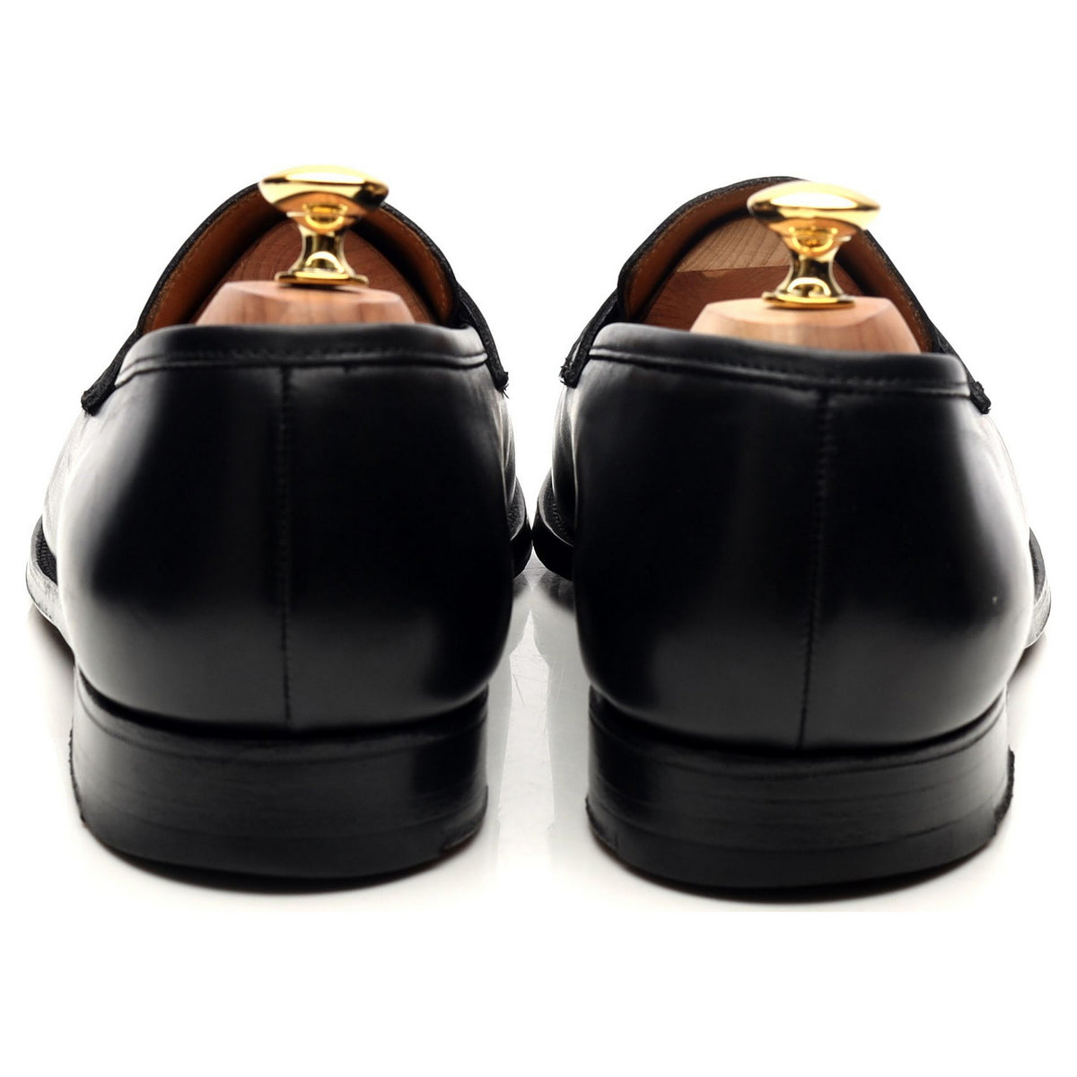 Black Leather Loafers Split Toe Loafers UK 11 E