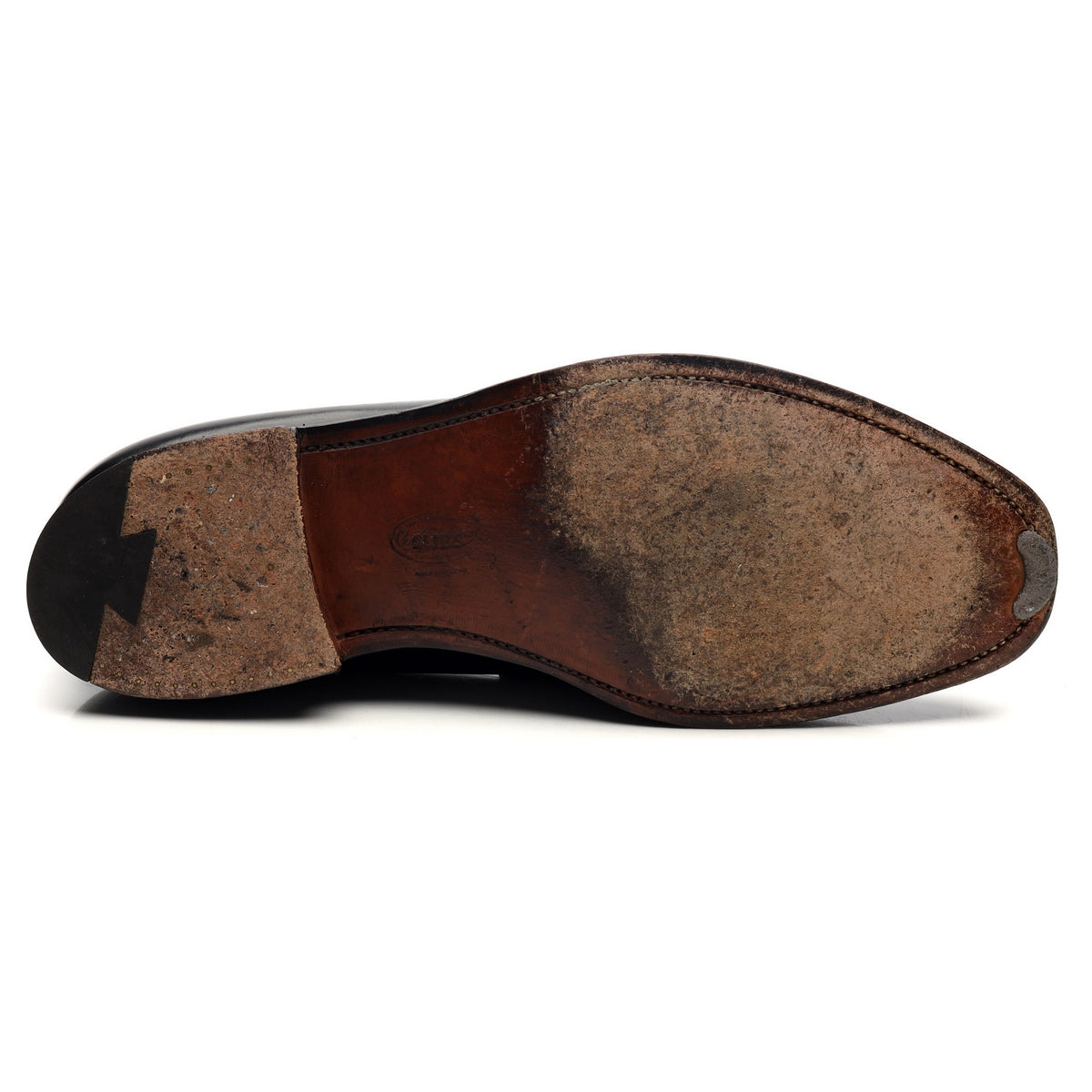 Black Leather Loafers Split Toe Loafers UK 11 E