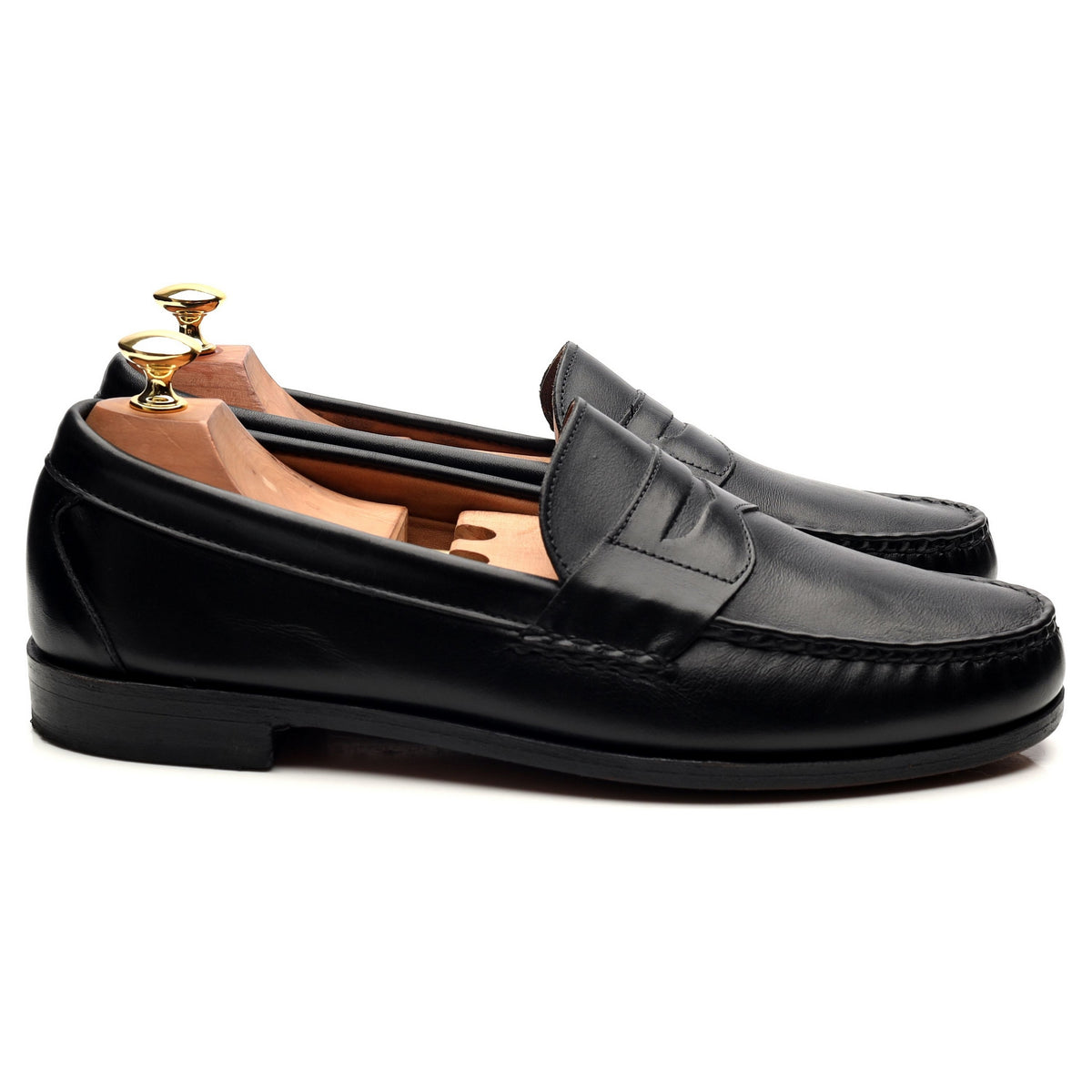 Black Leather Loafers UK 10 US 10.5