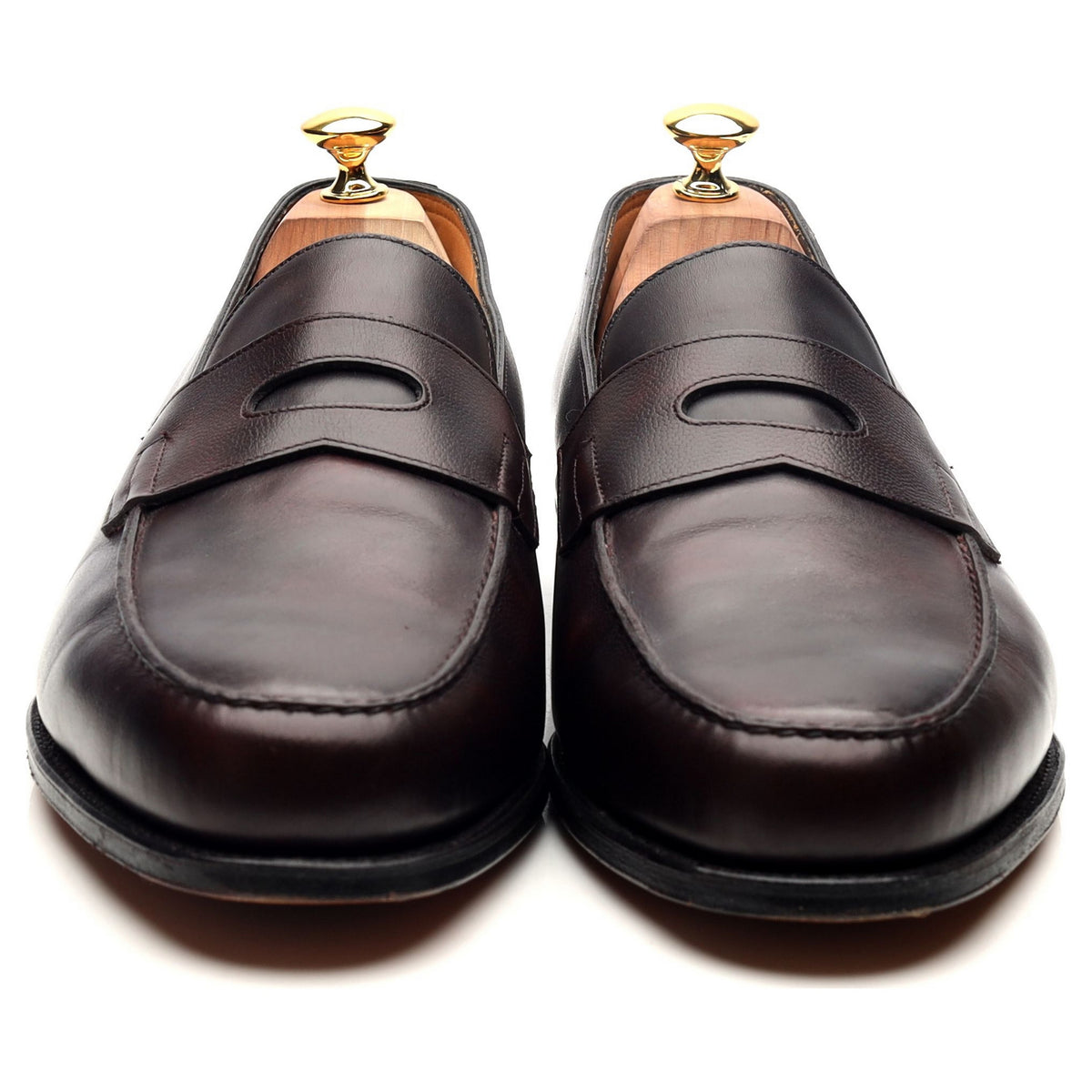 &#39;Lopez&#39; Burgundy Museum Leather Loafers UK 10 E