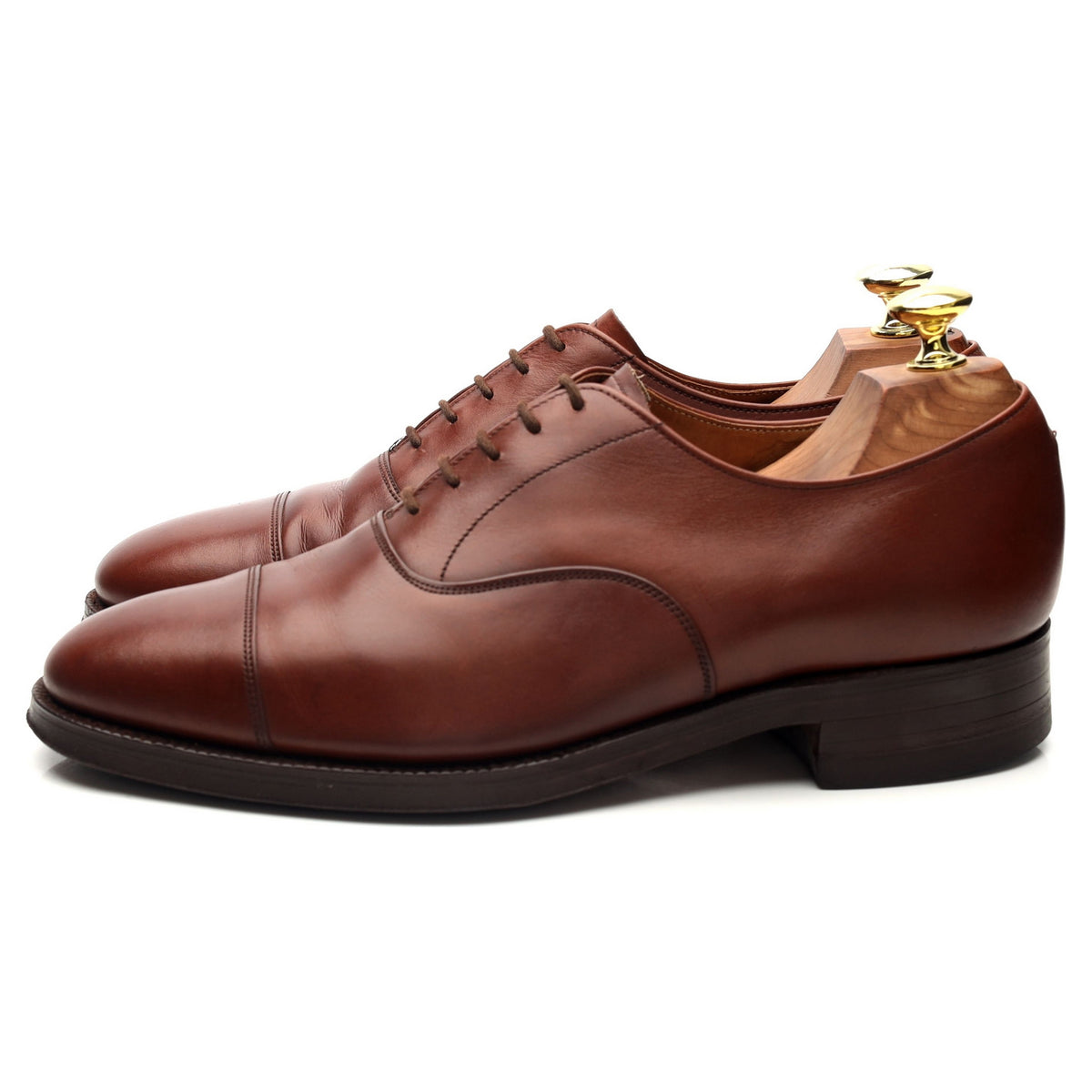 Gieves &amp; Hawkes Brown Leather Oxford UK 7.5 F