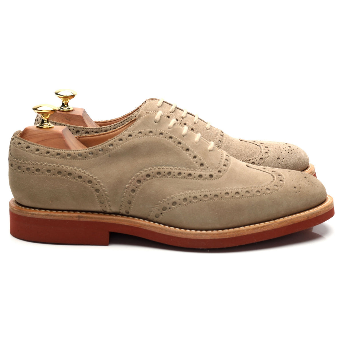 &#39;Downton&#39; Sand Suede Oxford Brogues UK 8.5 G