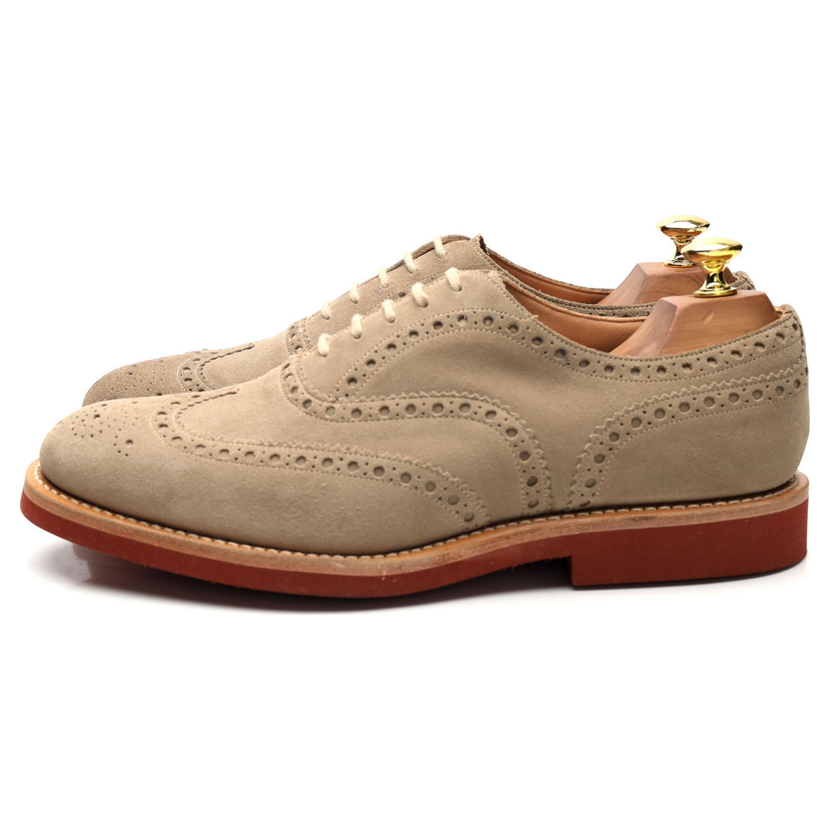 &#39;Downton&#39; Sand Suede Oxford Brogues UK 8.5 G