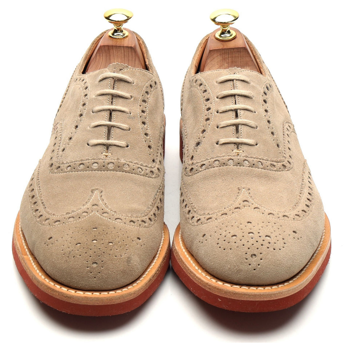 &#39;Downton&#39; Sand Suede Oxford Brogues UK 8.5 G